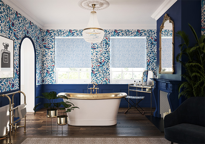 Peruvian Parrots, Mica Blue - Roller Blind - Image 8